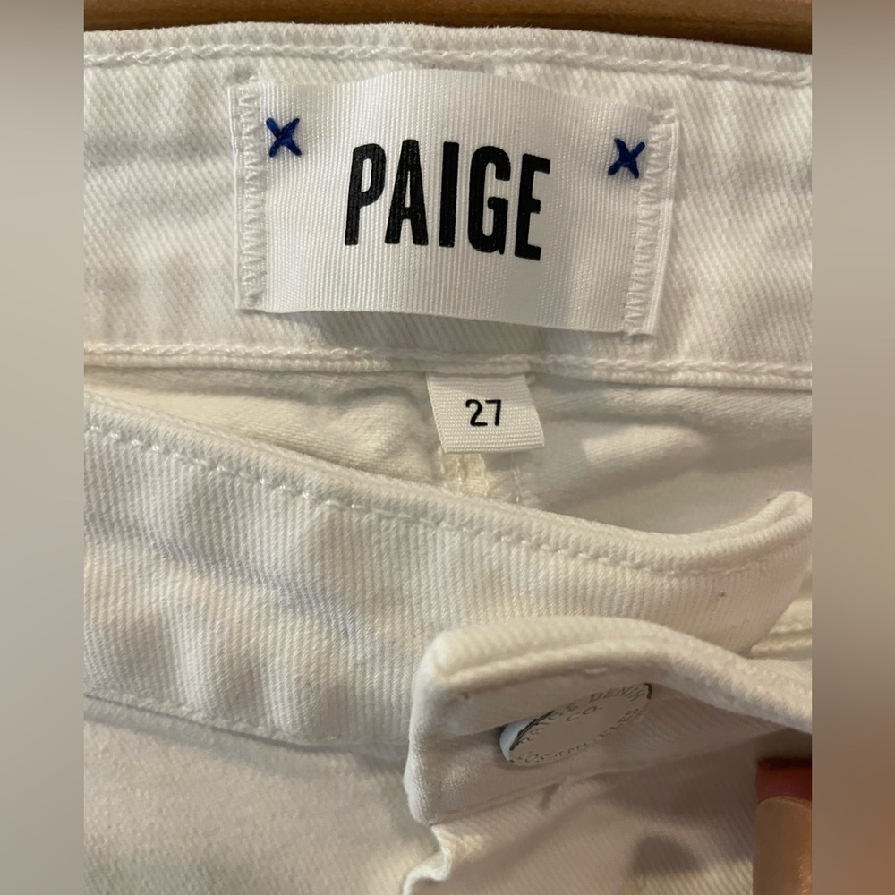Paige Colette Crop Flare White Jeans size 27 - Picture 6 of 12